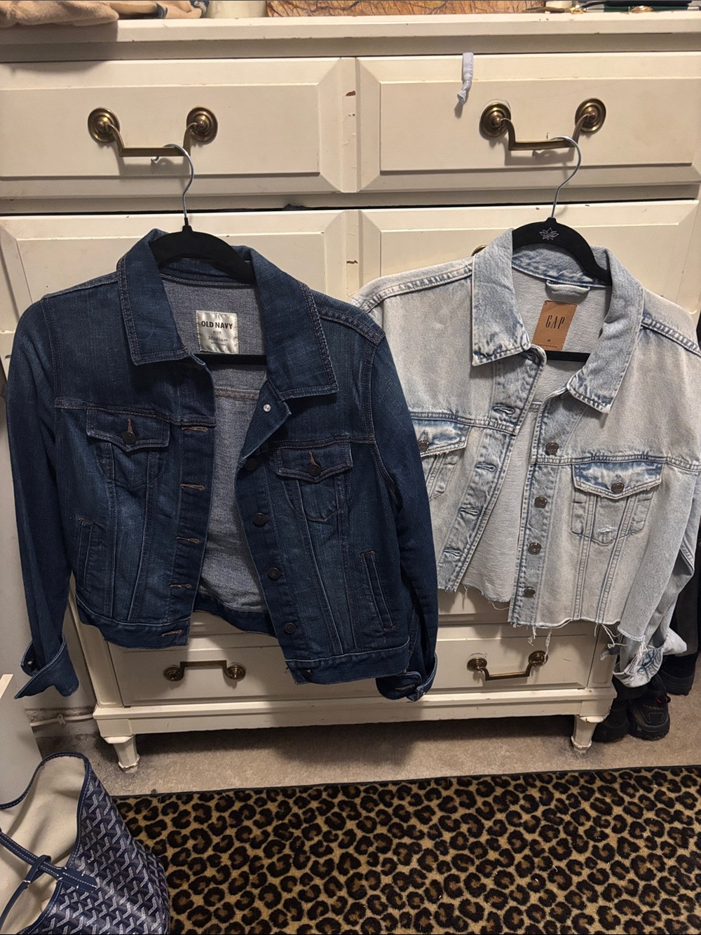 Dark Wash Denim Jacket & Light Washed Cropped Denim Jacket - Two-Pack